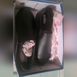 Hawkwell Black Nurse Style Slip-Ons